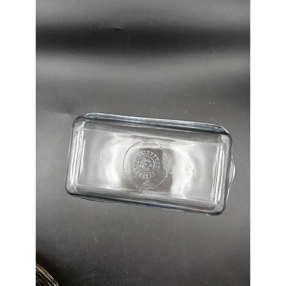 Vintage Fire-King Philbe Clear Glass Baking Dish Anchor Hocking 1940s Ovenware